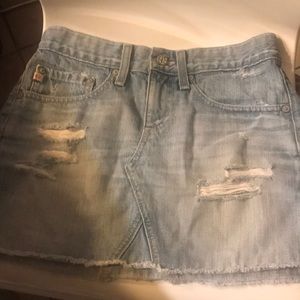 Adriano Goldschmied box skirt vintage inspired size 24 light denim BIN C